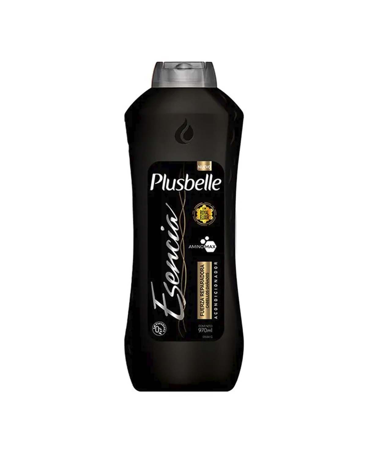 Acondicionador Plusbelle Esencia Fuerza Reparadora x 970 Ml (negro)